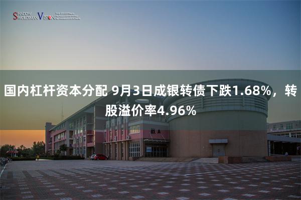 国内杠杆资本分配 9月3日成银转债下跌1.68%，转股溢价率4.96%