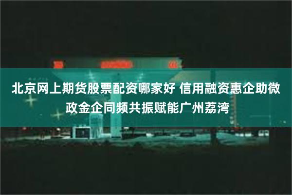 北京网上期货股票配资哪家好 信用融资惠企助微 政金企同频共振