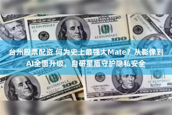 台州股票配资 何为史上最强大Mate？从影像到AI全面升级，